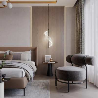 现代玻璃小吊灯3D模型下载